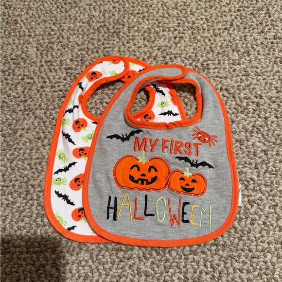 Carter's Other - Carter's Halloween Bibs - Orange and Gray